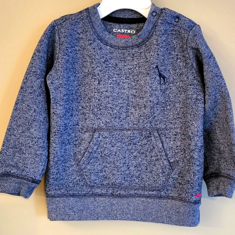 Castro blue crew neck sweatshirt